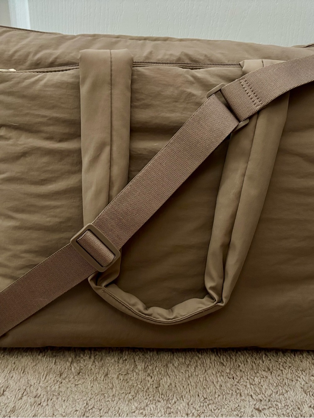 a new day Tan Travel Duffel Bag with Adjustable Strap